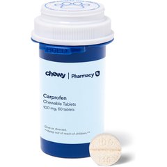 Carprofen (Generic) CHEWABLE TABLETS for Dogs, 100 mg, 60 chewable tablets