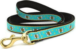 Up Country Bee Lead D-Ring Standard Dog Leash, Wide: 5-ft long, 1-in wide