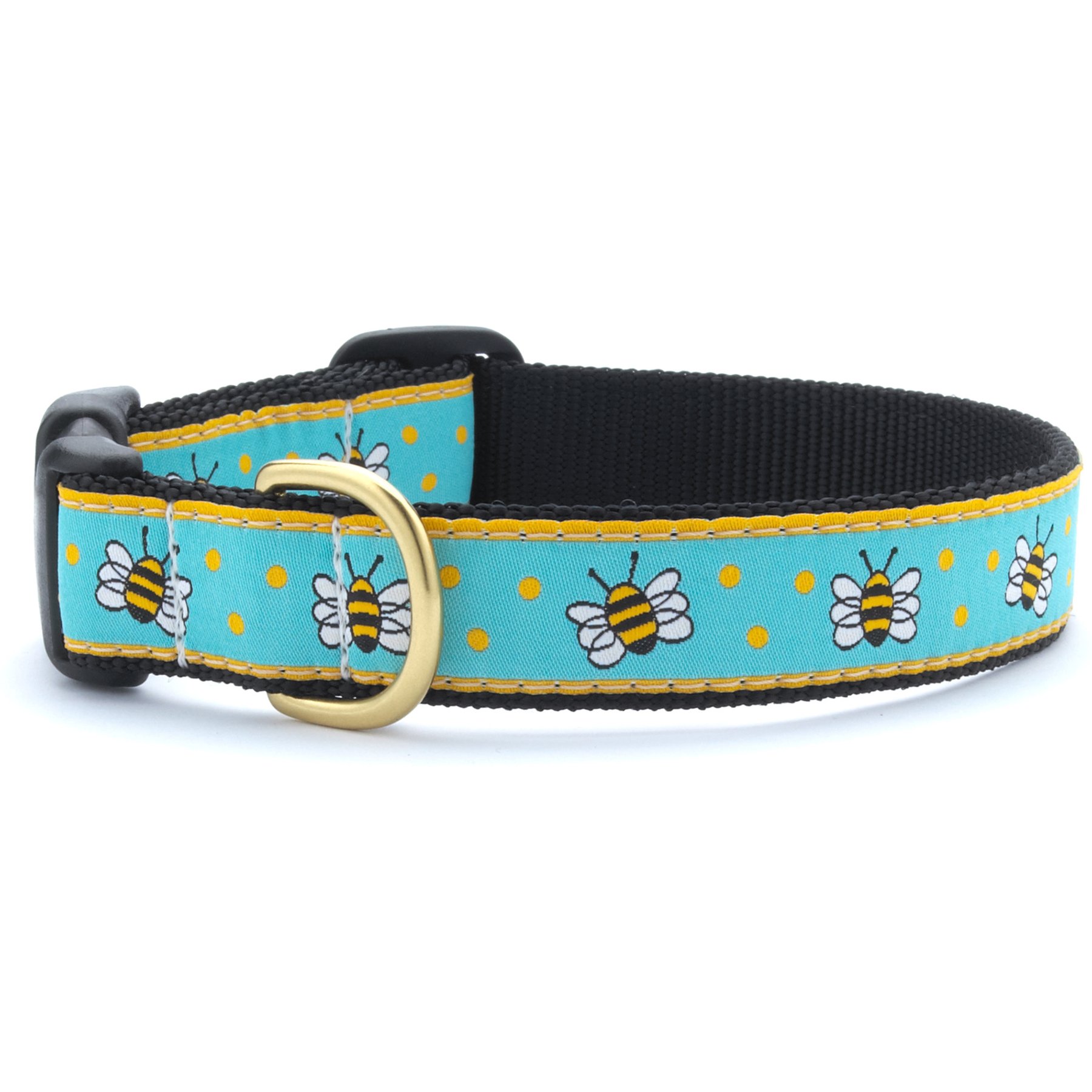 Up Country Bee Dog Collar, Narrow: X-Small