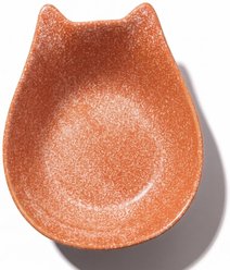 furrybaby Ceramic Tilted Dog & Cat Bowl, Small: 2-cup, Orange