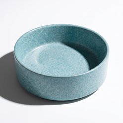 furrybaby Deep Ceramic Pet Bowl for Dog & Cats, 2-cup, Blue, Small: 5.1-in