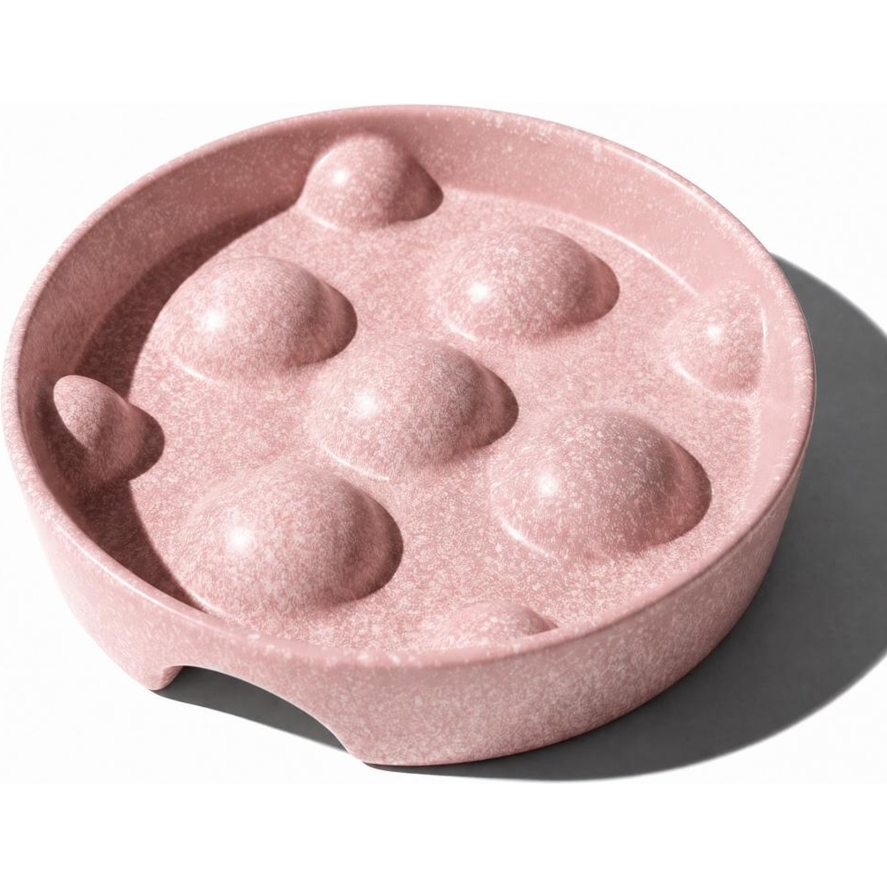 furrybaby Ball Ceramic Slow Feeder Dog & Cat Bowl, Pink, Large: 4-cup