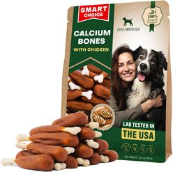 Beloved Pets Calcium Bones Wrapped Chicken & Rawhide-Free Natural Grain-Free Meat with Chicken Dog Treats, 10.6-oz bag