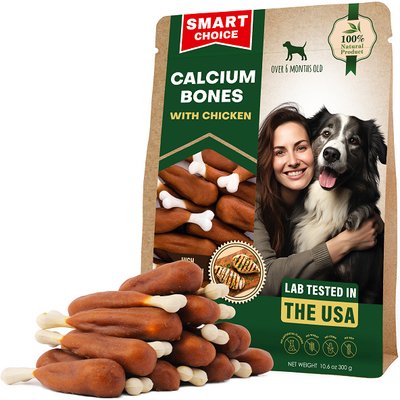 Beloved Pets Beloved Pets Calcium Bones Wrapped Chicken & Rawhide-Free Natural Grain-Free Meat with Chicken Dog Treats, 10.6-oz bag