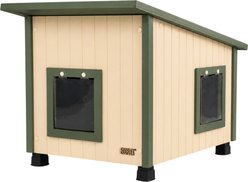 Dr. Pol ECOFLEX Plastic Outdoor Cat House, X-Large, Green