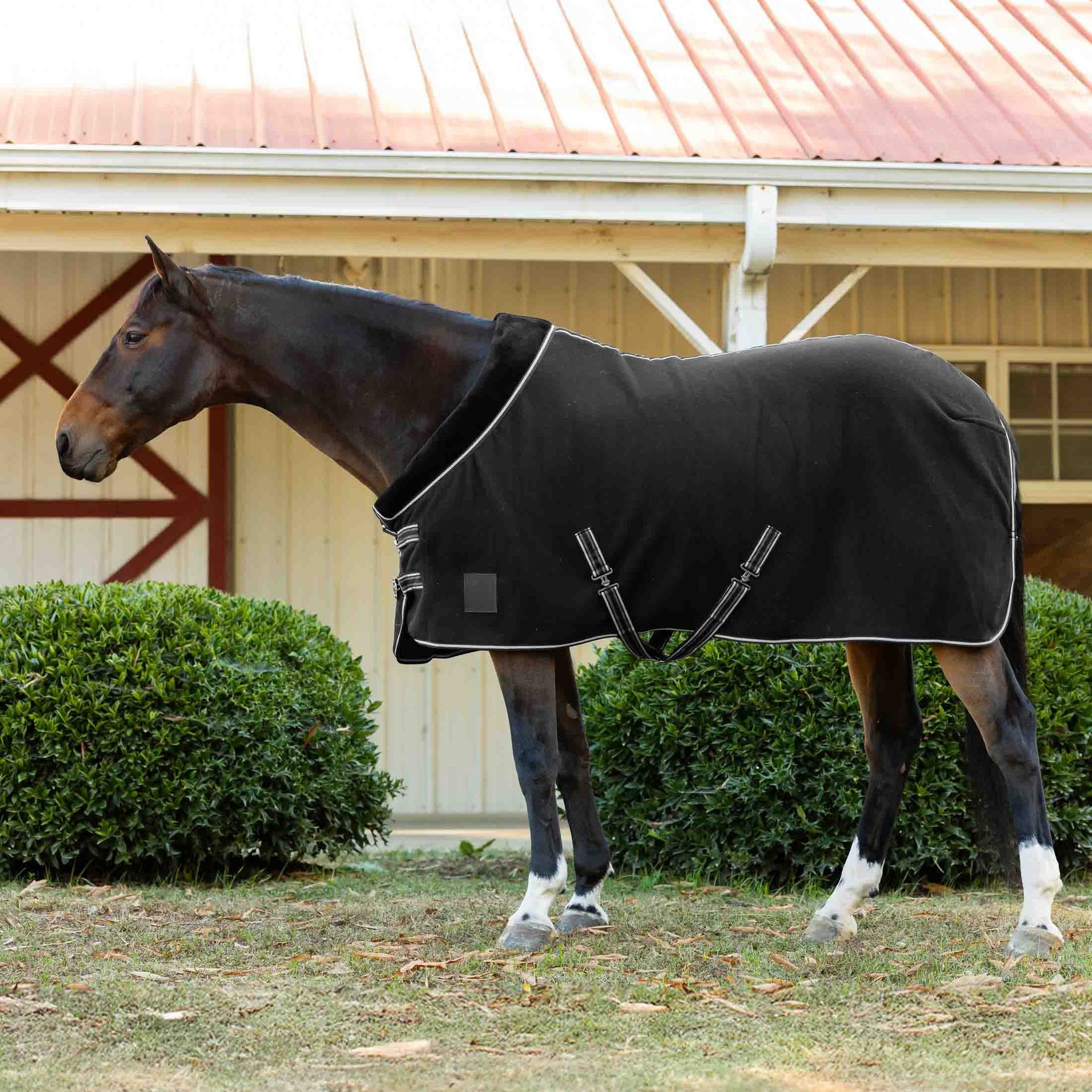 Equinavia Kozi UltraFleece Lined Horse Cooler, Black, 78-in