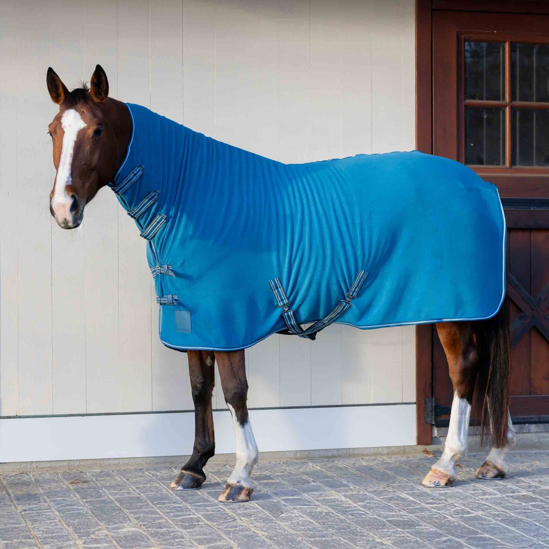 Equinavia Norse Fleece Full Neck Horse Cooler, Lyons Blue, 72-in