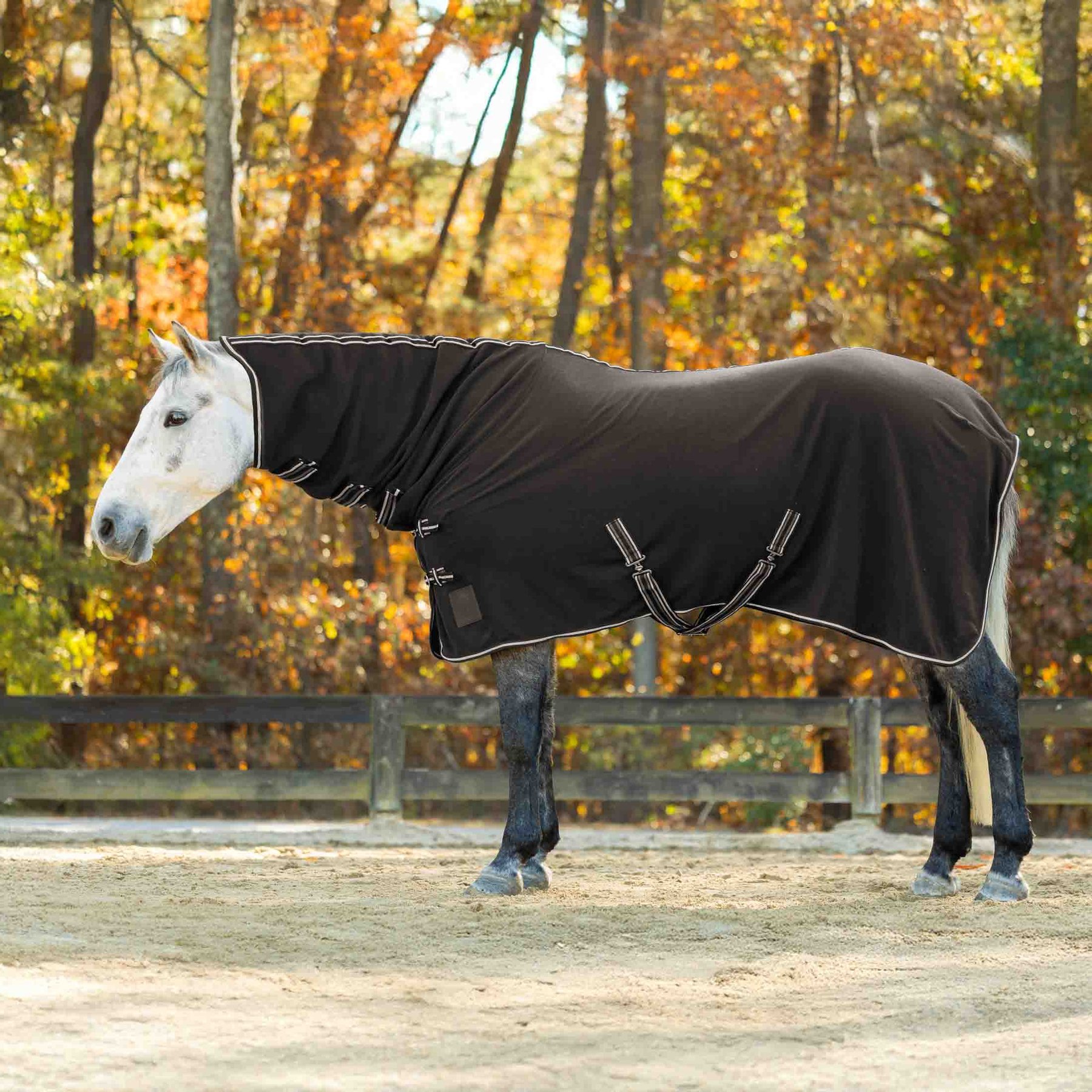 Equinavia Norse Fleece Full Neck Horse Cooler, Dark Brown, 74-in