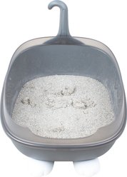 Red Rocket Kitty Twist'R Cat Litter Box, Grey