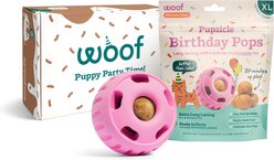 Woof Pupsicle Party Pack Party Pupsicle + Birthday Pops Bundle Balls Dog Toy, 2 count, Pink, Extra Large