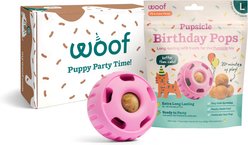 Woof Pupsicle Party Pack Party Pupsicle + Birthday Pops Bundle Balls Dog Toy, 2 count, Pink, Large