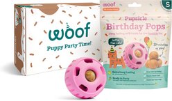 Woof Pupsicle Party Pack Party Pupsicle + Birthday Pops Bundle Balls Dog Toy, 2 count, Pink, Small
