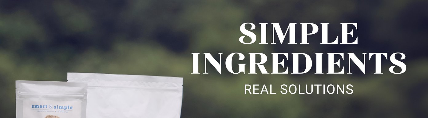 Smart and Simple offers single-ingredient real solutions from SmartPak. The product line is presented as supplement solutions from SmartPak.