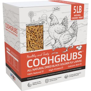 COOHGRUBS Dried Black Soldier Fly Larvae Chicken Treat, 5-lb box