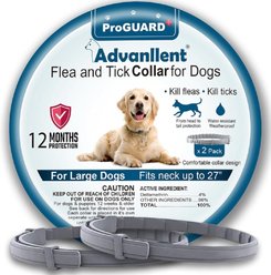 Advanllent Flea & Tick Treatment & Prevention Collar for Dogs, Over 18 lbs, 2 count