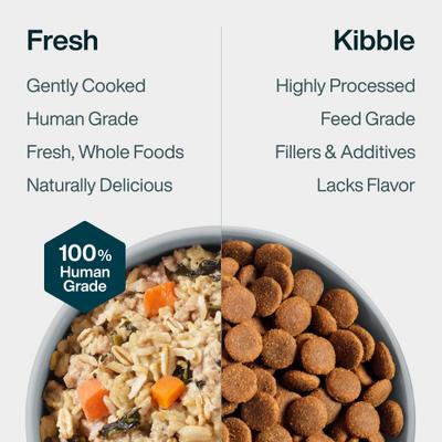 Show full view: JustFoodForDogs JustFresh Human Grade Home-Cooked Pork Recipe Fresh Dog Food, 12-oz pouch slide 8 of 10