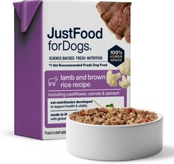 JustFoodForDogs Pantry Fresh Lamb & Brown Rice Fresh Dog Food, 12.5-oz pouch, case of 6
