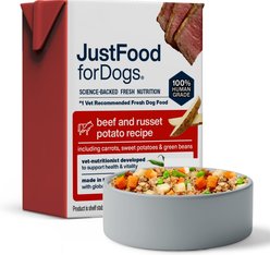 JustFoodForDogs Pantry Fresh Beef & Russet Potato Fresh Dog Food, 12.5-oz pouch, case of 12