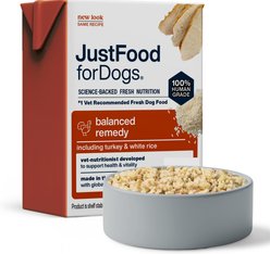 JustFoodForDogs PantryFresh Balanced Remedy Recipe Fresh Dog Food, 12.5-oz pouch, case of 12