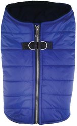 Doggie Design Zip-Up Puffer Vest Dog Coat, Navy Blue, X-Large
