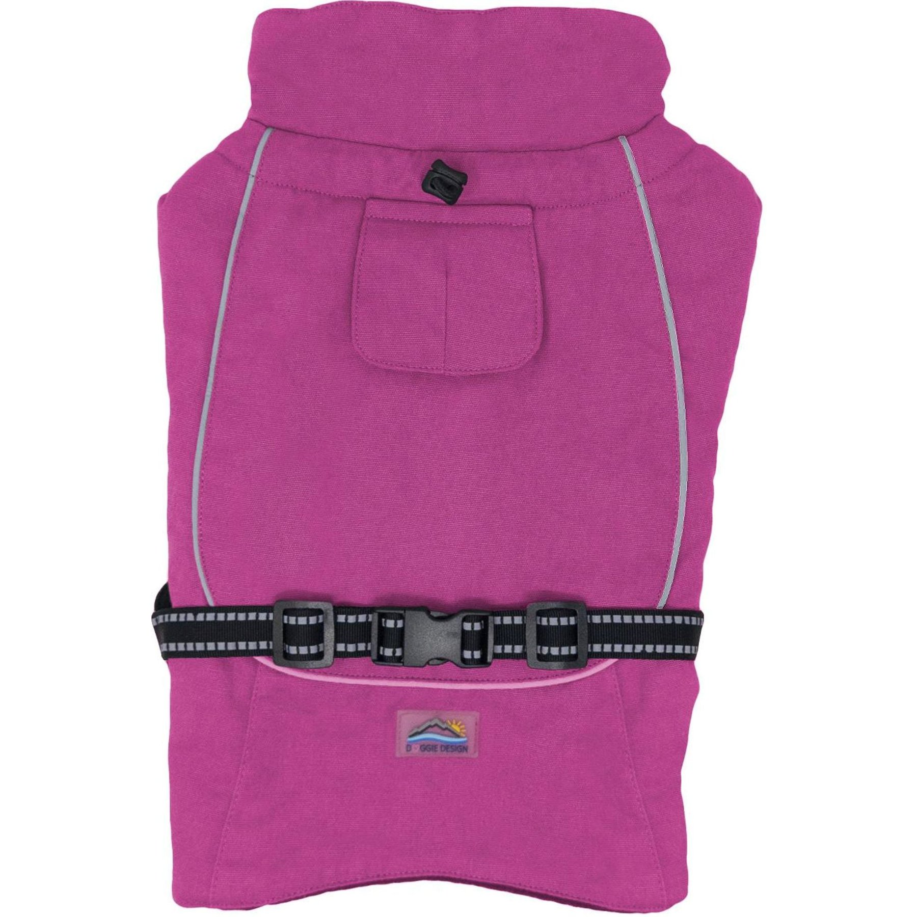 Doggie Design Alpine Tuf Terrain Solid Dog Coat, Wild Raspberry, Large