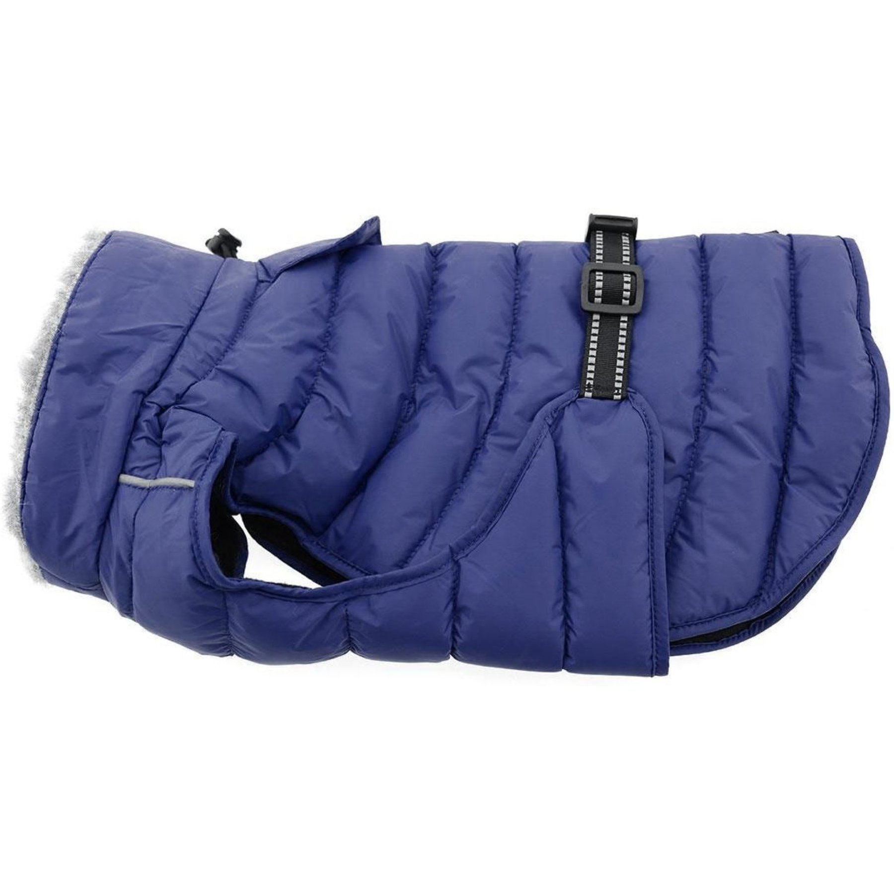 Doggie Design Alpine Extreme Weather Puffer Solid Water Resistant Dog Coat, Navy Blue, X-Large