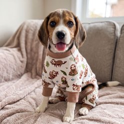 Doggie Design Soft Sloths Graphic Dog Pajamas, Brown, X-Large slide 2 of 5