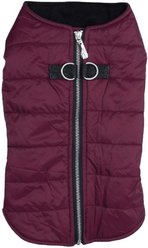 Doggie Design Zip-Up Puffer Vest Dog Coat, Burgundy, X-Large