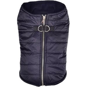 Doggie Design Zip-Up Puffer Vest Dog Coat, Black, X-Small