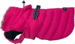 Doggie Design Alpine Extreme Weather Puffer Solid Water Resistant Dog Coat, Pink Peacock, 3X-Large