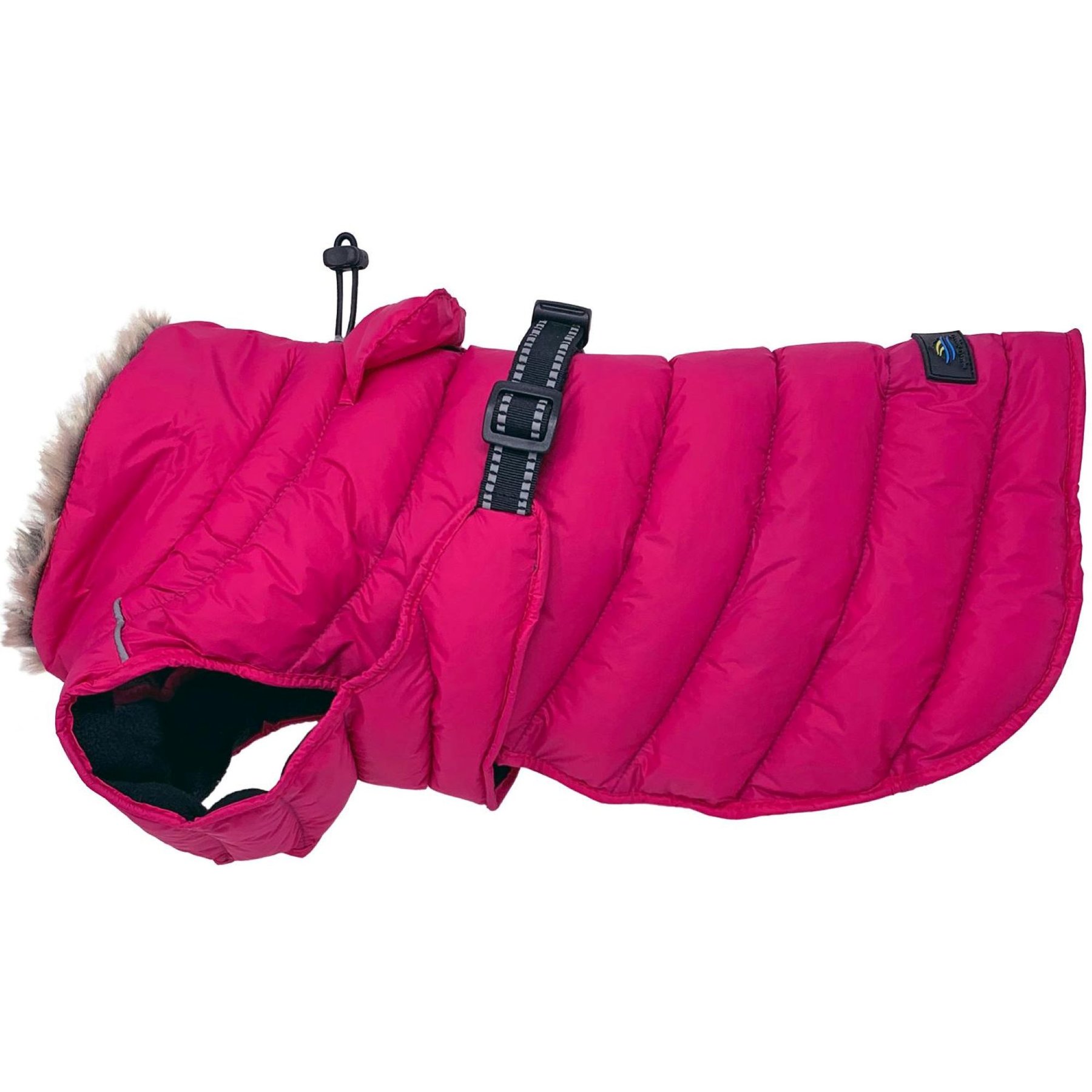 Doggie Design Alpine Extreme Weather Puffer Solid Water Resistant Dog Coat, Pink Peacock, 4X-Large