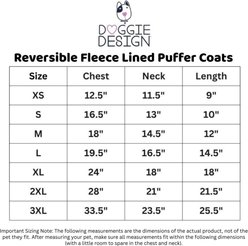 Doggie Design Reversible Fleece Lined Puffer Plaid Dog Coat, Pink Plaid, 3X-Large slide 2 of 5