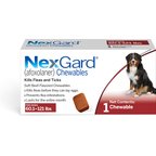 NexGard Chewables for Dogs, 60.1-121 lbs, (Red Box), 1 Chewable Tablet (1-mo. supply)