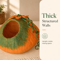 Earthtone Solutions Radiant Realm Felted Wool Cat Cave Bed slide 2 of 7