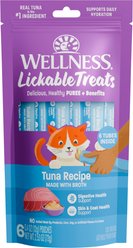 Wellness Lickable Treats Tuna Recipe Cat Treats, 0.4-oz pouch, pack of 6