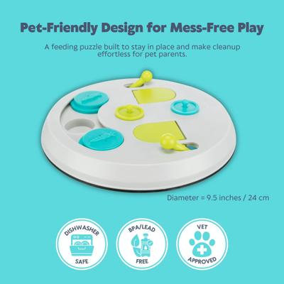 Show full view: TRIXIE Strategy Flip Board Small Pet Snack Game Toy, White & Green, Medium slide 4 of 7
