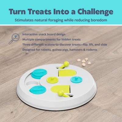 Show full view: TRIXIE Strategy Flip Board Small Pet Snack Game Toy, White & Green, Medium slide 2 of 7