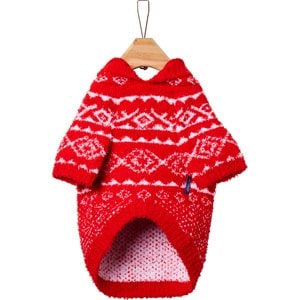 Frisco Snuggle Up Knit Dog & Cat Hoodie, Red, XX-Large