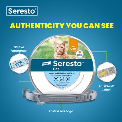 Show full view: Seresto Flea & Tick Collar for Cats, 1 Collar (8-mos. supply) slide 7 of 10