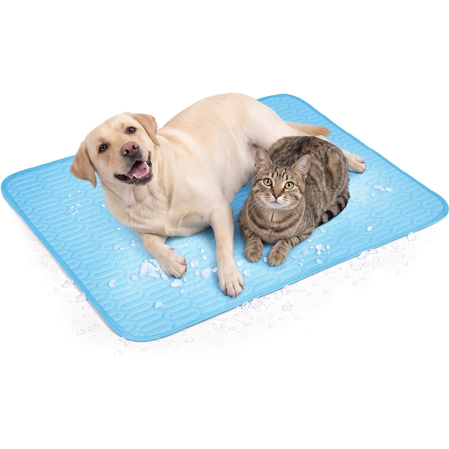 Supet Summer Cooling Mat & Sleeping Pad Dog Bed, Blue, 24 x 20-in