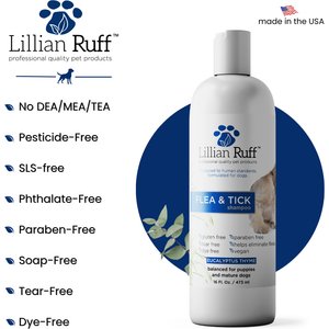 Lillian Ruff Flea & Tick Dog Shampoo, 16-fl oz bottle