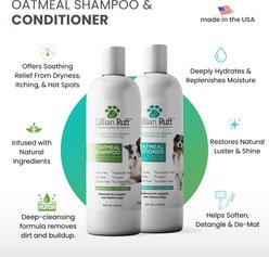 Lillian Ruff Oatmeal Dog & Cat Shampoo & Conditioner Set, 16-fl oz bottles, pack of 2 slide 2 of 5