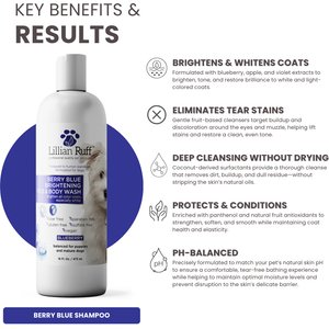 Lillian Ruff Berry Blue Brightening Dog & Cat Face & Body Wash, 16-fl oz bottle