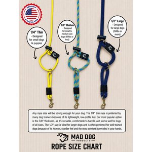 Mad Dog Products English Slip/Safety Strap Combo Dog Leash, Purple, 6-ft long, 1/4-in wide