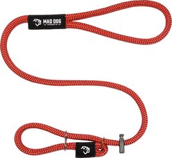 Mad Dog Products Premium Rope Easy Leader Nylon Slip Lead Dog Leash, Red, 6-ft long, 3/8-in wide