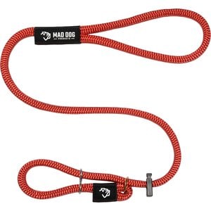 Mad Dog Products Premium Rope Easy Leader Nylon Slip Lead Dog Leash, Red, 6-ft long, 3/8-in wide