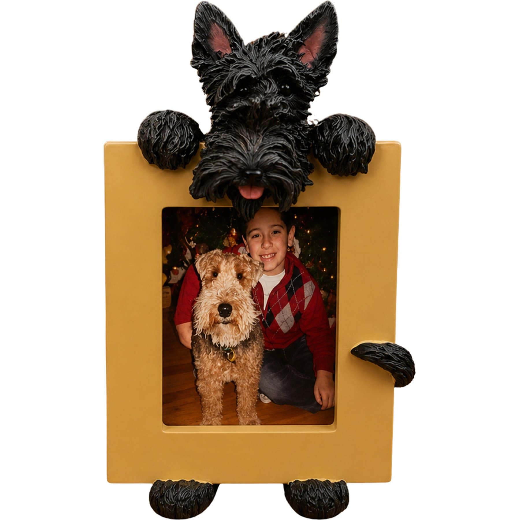 E&S PETS Hand-Painted Scottish Terrier Resin Pet Lover Picture Frame, 6-in