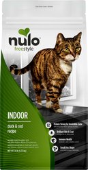 Nulo FreeStyle Indoor Duck & Cod Recipe with Omega Fatty Acids High Protein & Grain-Free Dry Cat Food, 14-lb bag