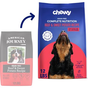 Chewy Made Complete Nutrition High Protein Grain-Free Beef & Sweet Potato Recipe Dry Dog Food (FORMERLY AMERICAN JOURNEY), 12-lb bag