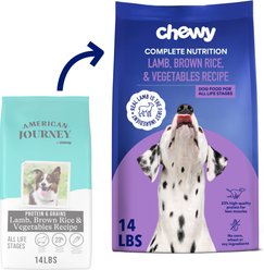 Chewy Made Complete Nutrition Lamb, Brown Rice & Vegetables Recipe Dry Dog Food (FORMERLY AMERICAN JOURNEY), 14-lb bag